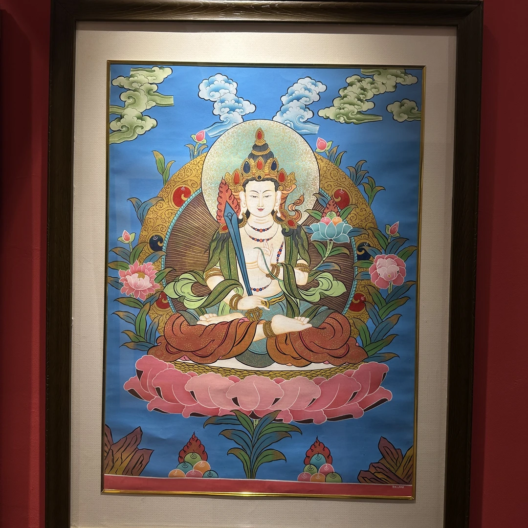 一念造物【虚空藏】纯手绘唐卡 内径45×60cm 画框60×80cm