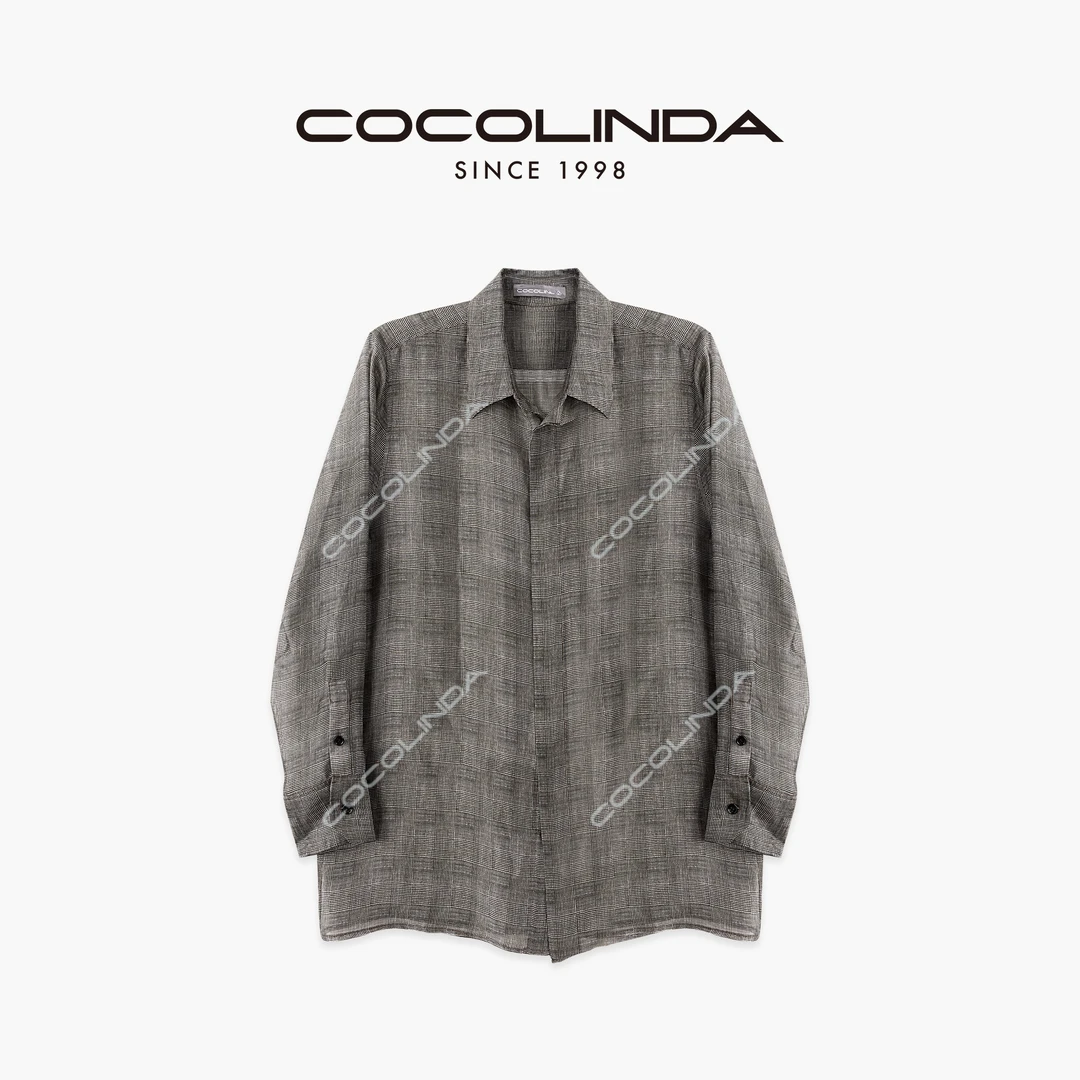 COCOLINDA | 灰色格纹衬衫K3499