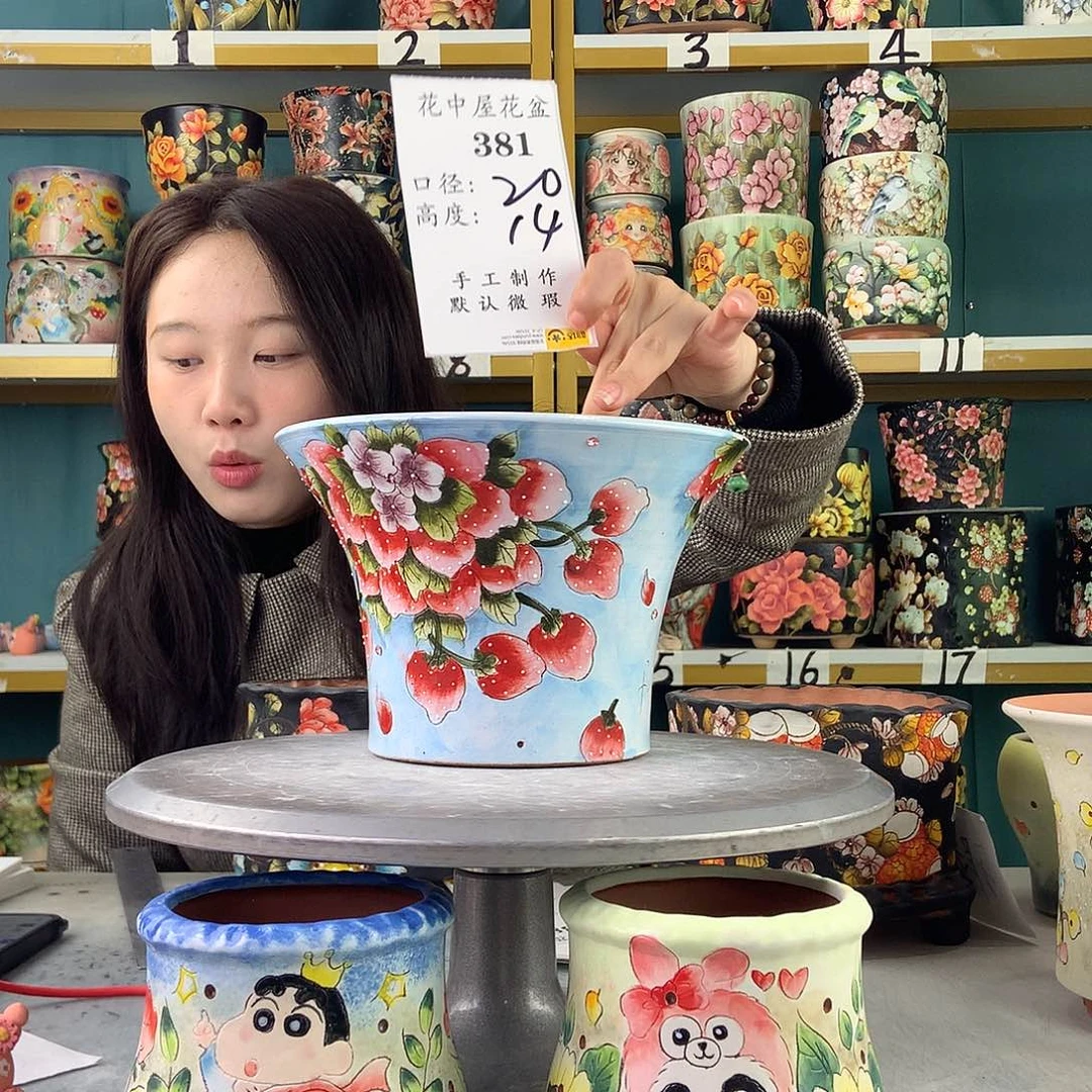 陶景德镇手工花盆381