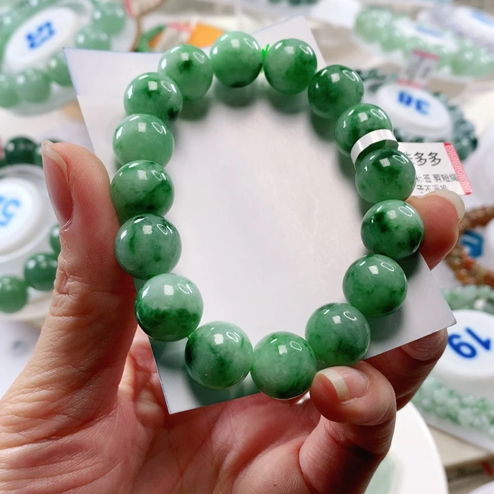 翡翠未镶嵌手链手串13