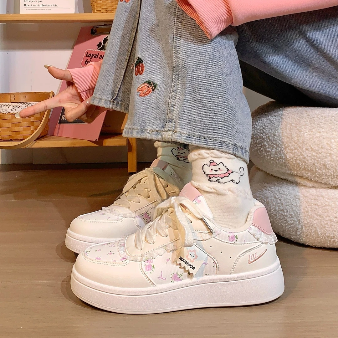 回力厚底小白鞋女学生2025新款爆款百搭透气休闲配可爱板鞋女