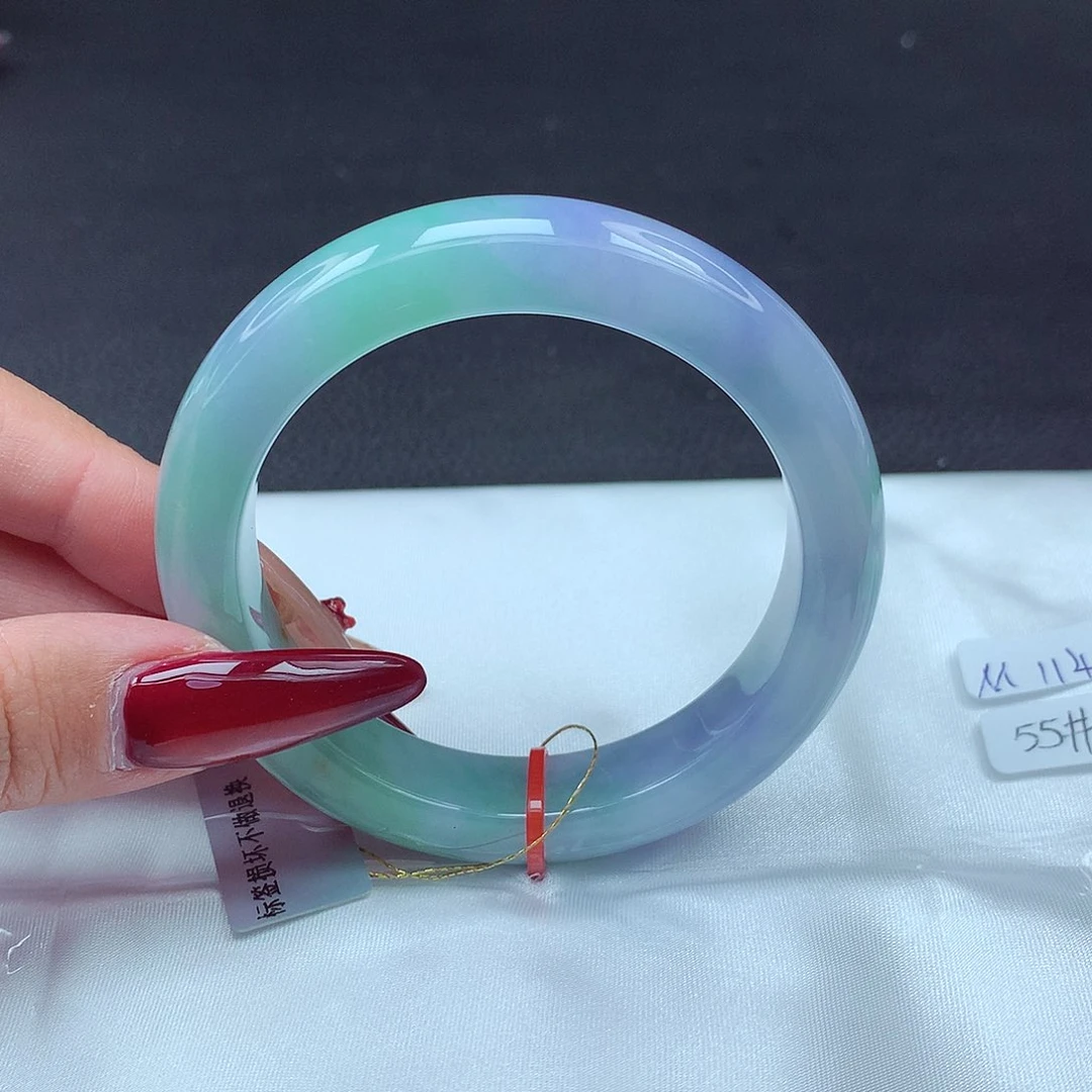 未镶嵌手镯翡翠55圈653