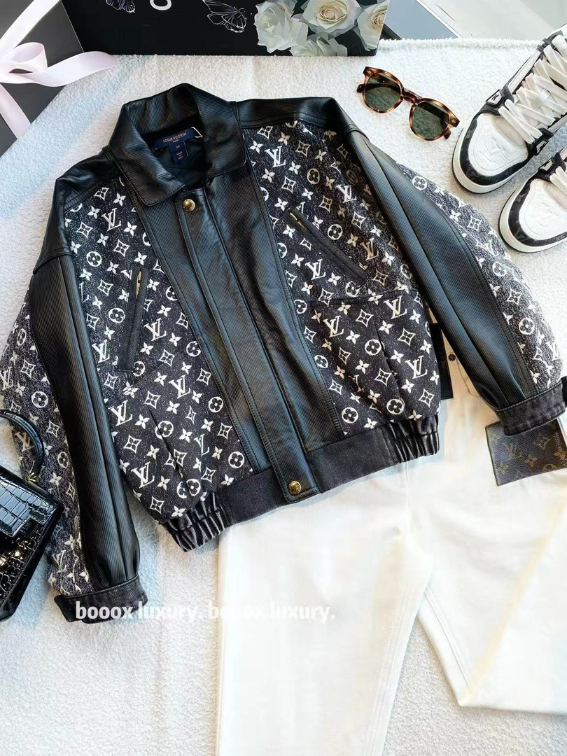 95新 LouisVuitton/路易威登 qq916 棉 老花满印夹克 34码