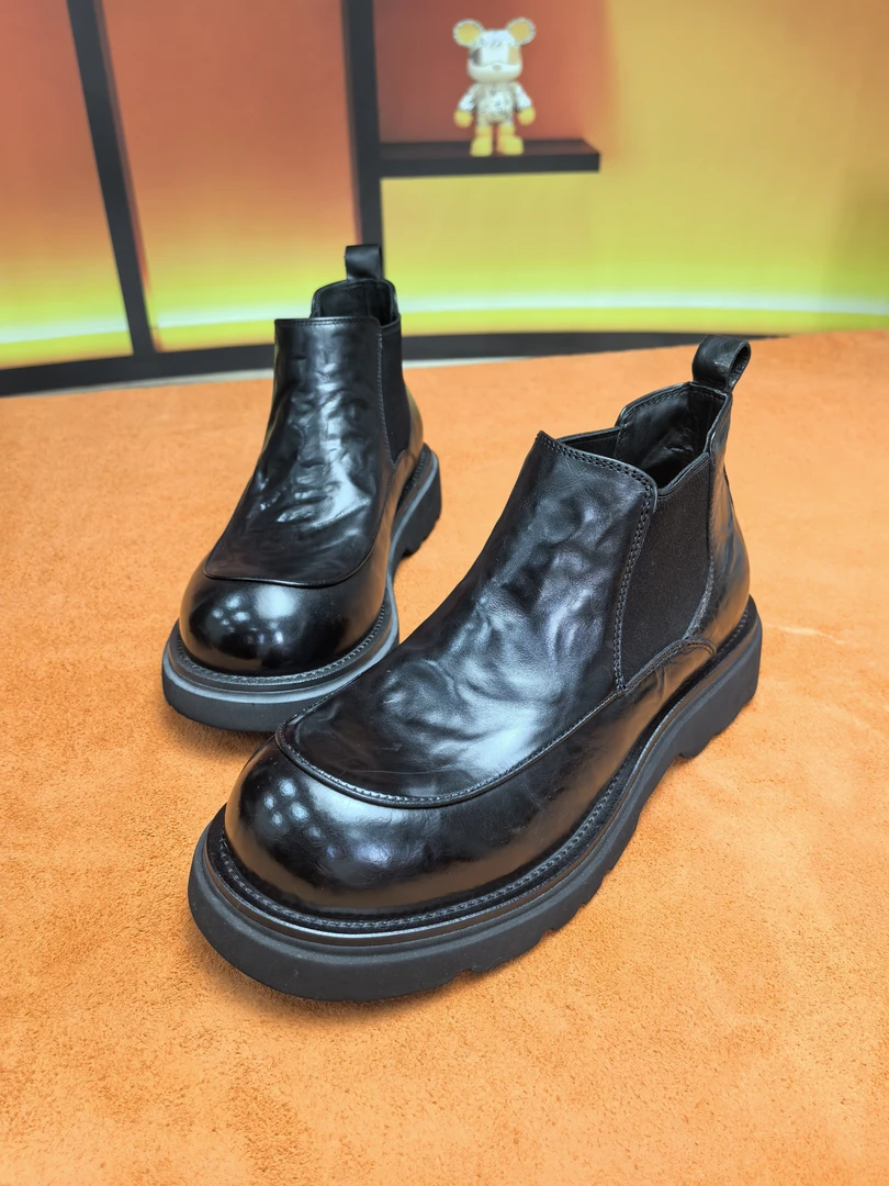 【头层牛皮】2025新款切尔西靴休闲商务时尚百搭马丁靴男鞋舒适黑色