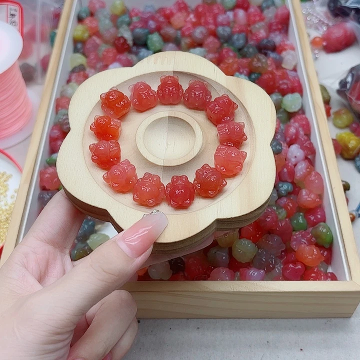 天***）玛瑙/玉髓未镶嵌手链盐源8