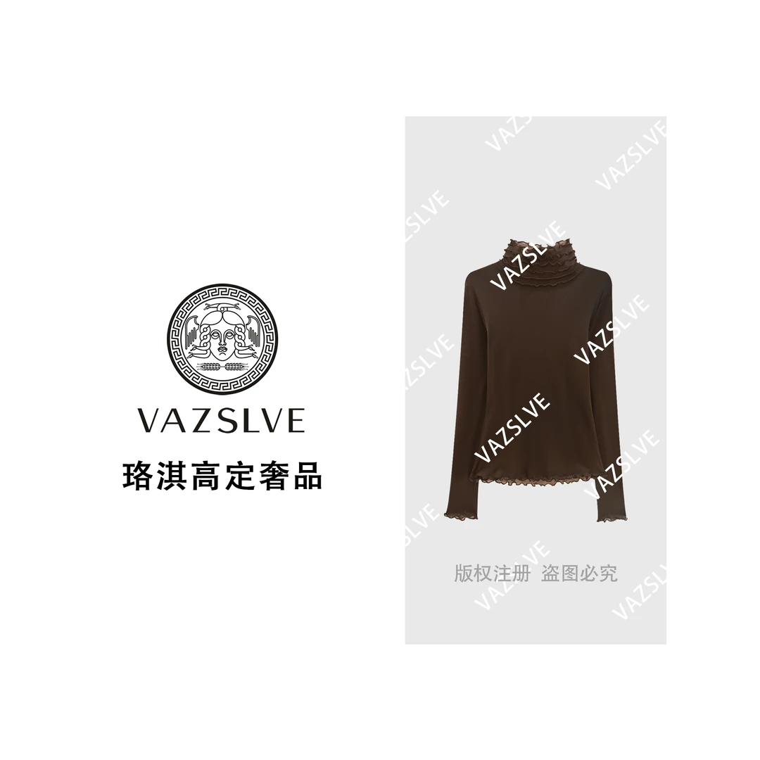 【VAZSLVE/珞淇高定】气质休闲宽松时尚长袖T恤T9159
