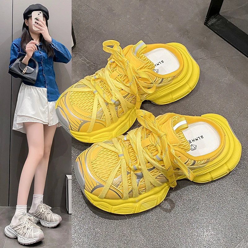 潮流绑带包头半拖老爹鞋女夏ins超火蜘蛛侠厚底一脚蹬运动休闲鞋