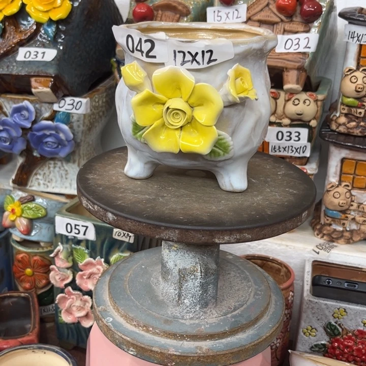 紫砂花盆粗陶材质多肉花盆