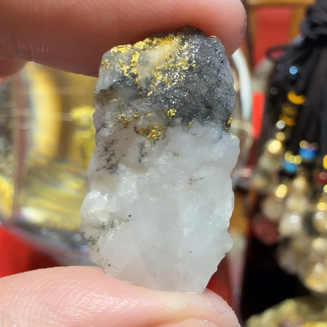 聚金阁天然明金矿标