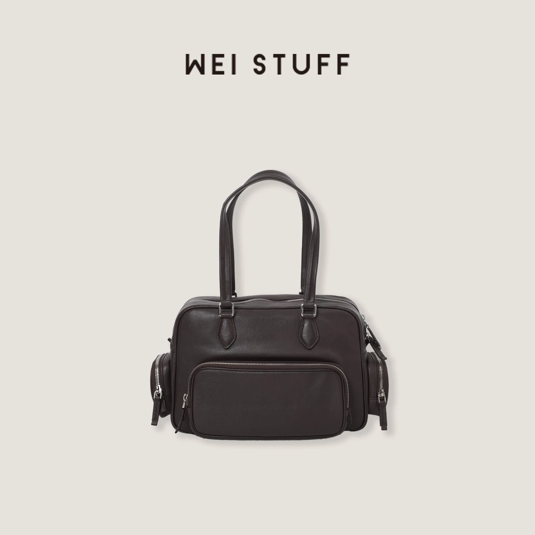 WEI STUFF 法式复古百搭休植鞣羊皮闲腋下单肩包 10229.