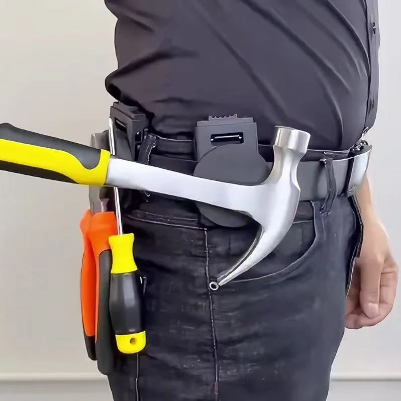 磁性皮带腰夹包胶磁吸腰带夹 磁性皮带工具支架 腰部磁铁皮带夹