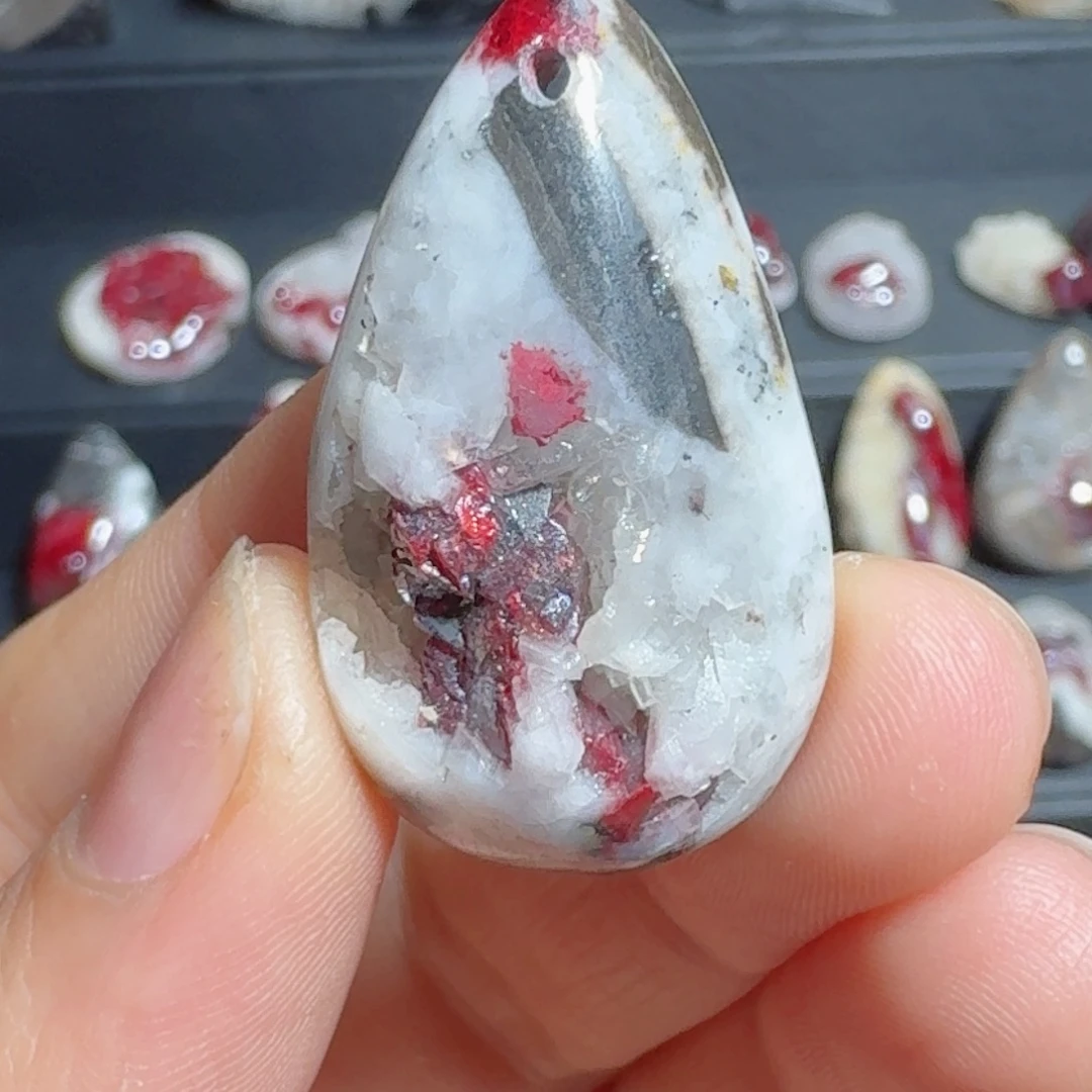 花***@天然辰砂天然朱砂吊坠