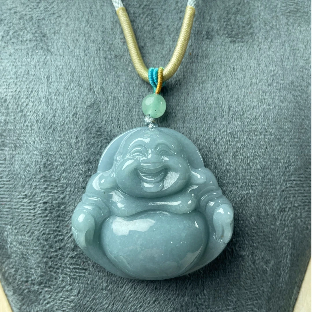 蓝水大佛公手半手工雕刻