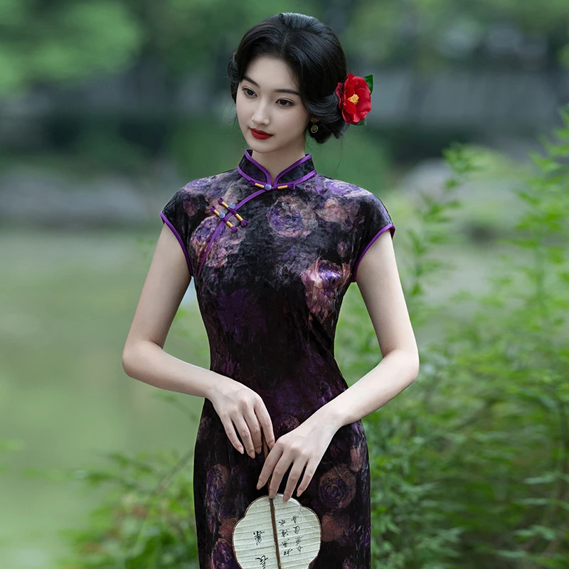 绝美新中式旗袍2025新款夏季日常可穿上海复古改良妈妈国风连衣裙