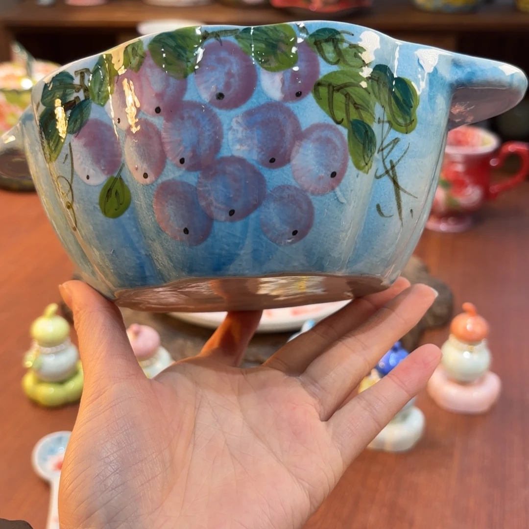 摆件景德镇手绘高温釉下彩陶瓷茶具