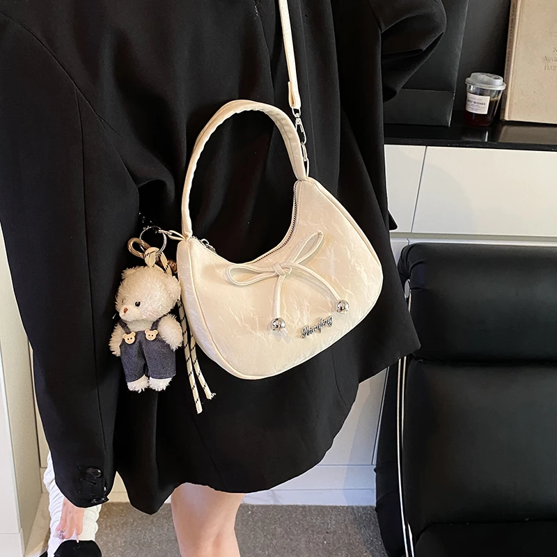 小众设计蝴蝶结手拎包2025春夏新款韩版小包包时尚休闲少女斜挎包