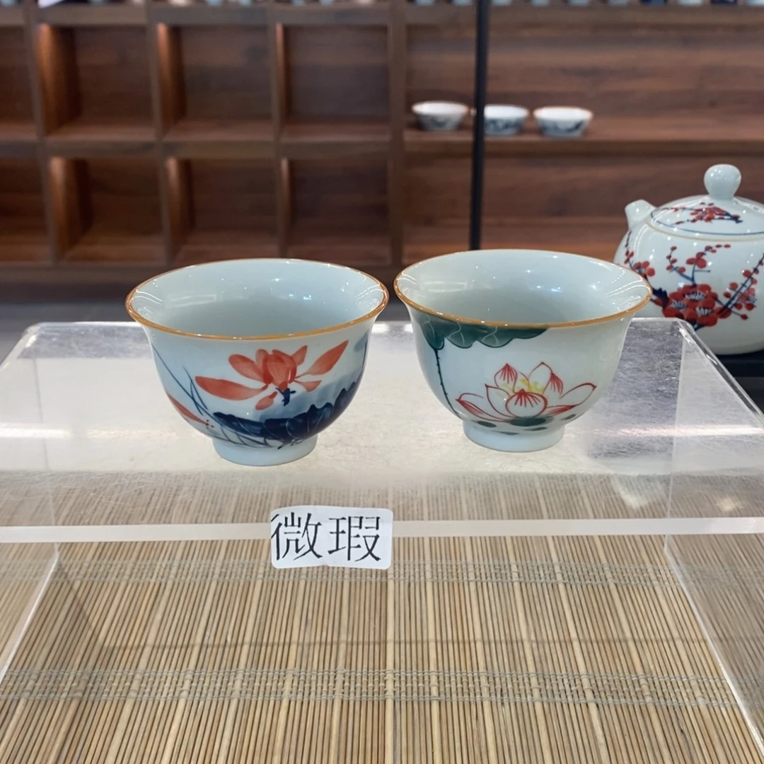 釉下彩老陶泥手工绘制