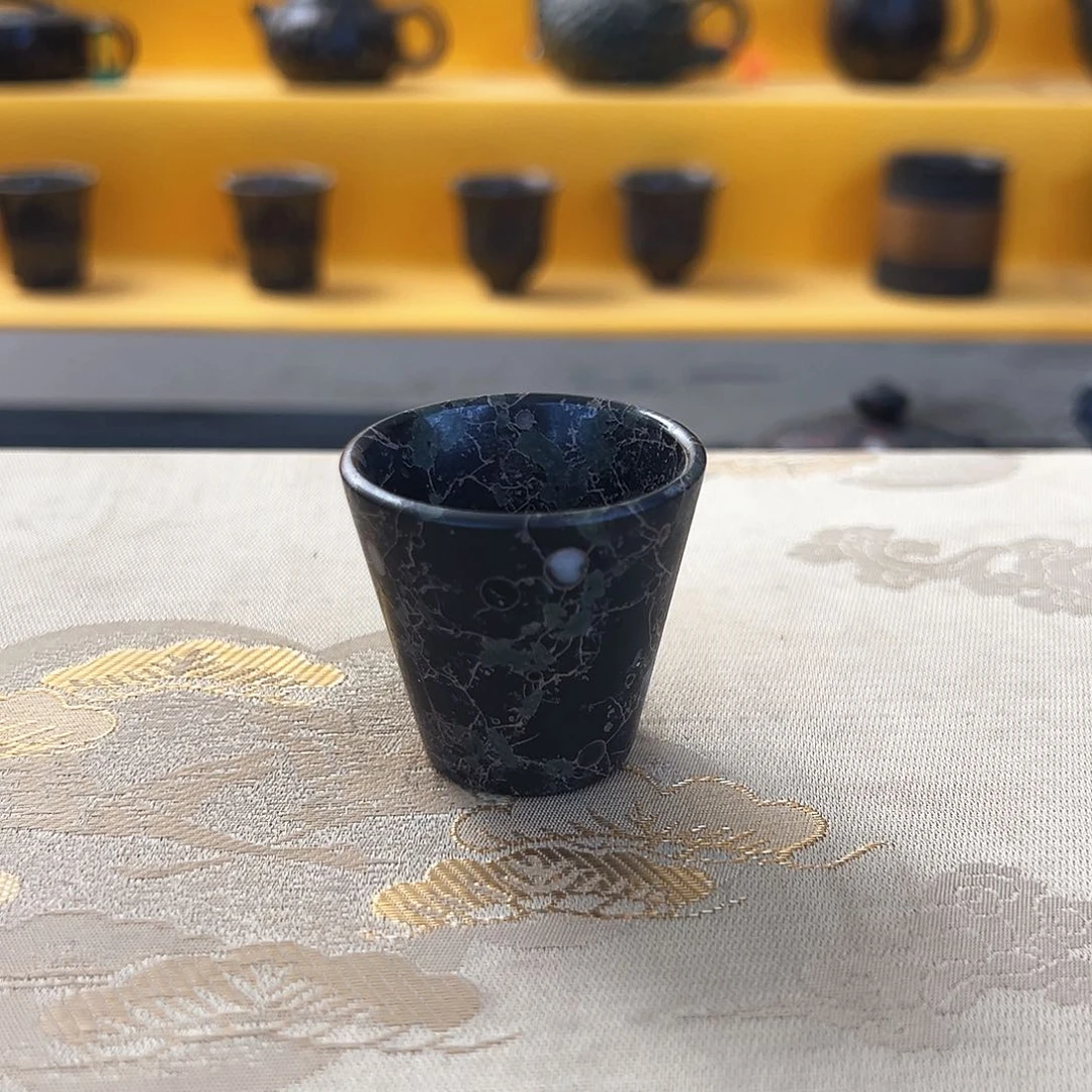 安山玉一把玉壶小酒杯 容量25cc