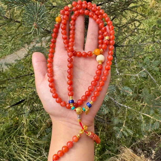 QQ23 南红玛瑙项链6mm