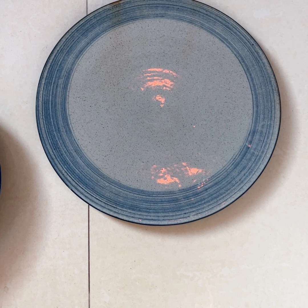 瓷景德镇粗陶复古盘碗微瑕