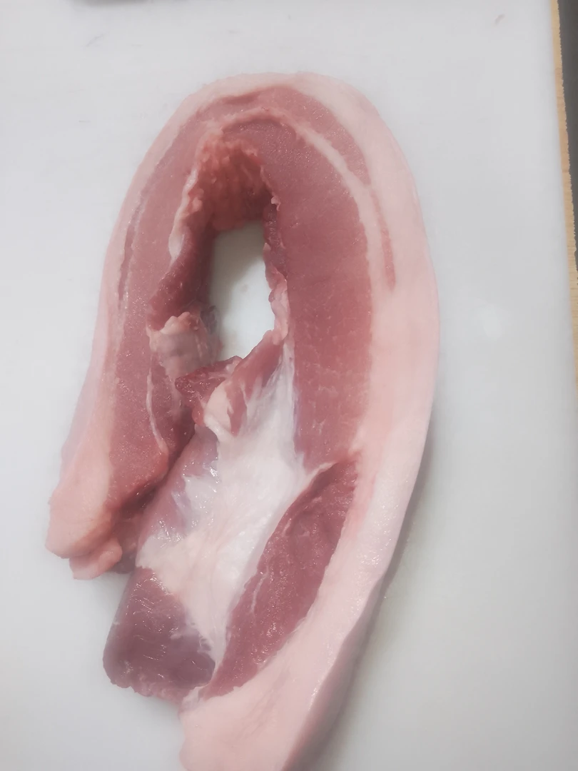 农家散养土猪通脊五花肉带皮原切粮食猪肉