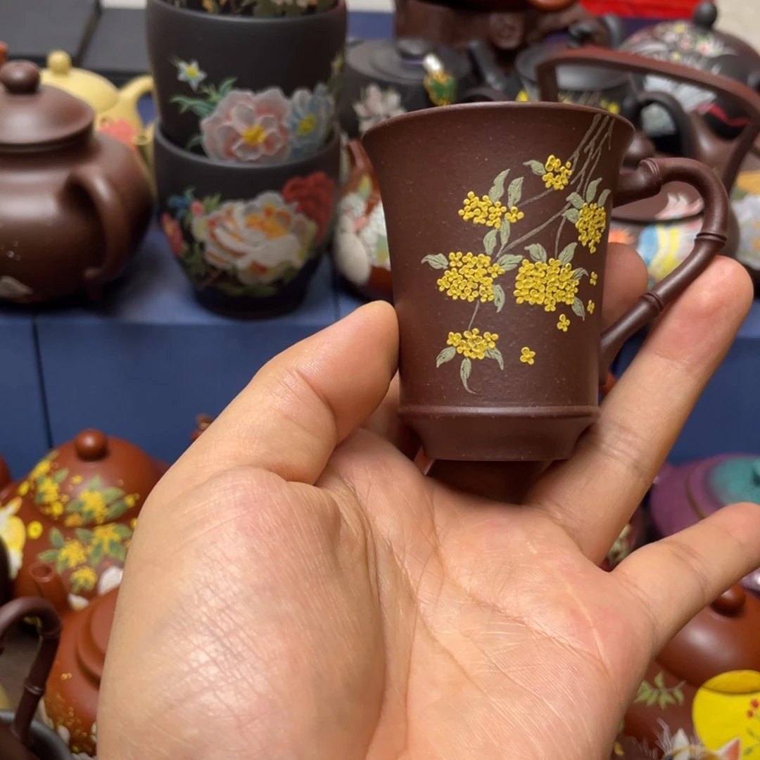 红泥茶杯紫砂主人杯60cc