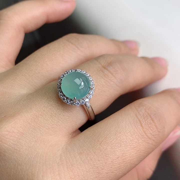 【闪购商品】翡翠戒指银S925镶嵌翡翠吊坠