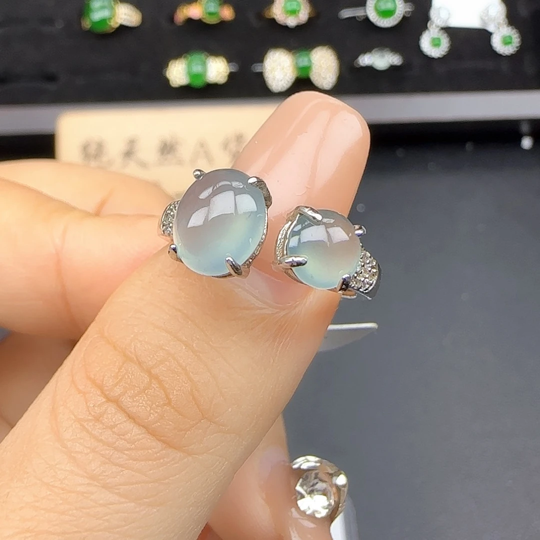 银S925镶嵌戒指翡翠