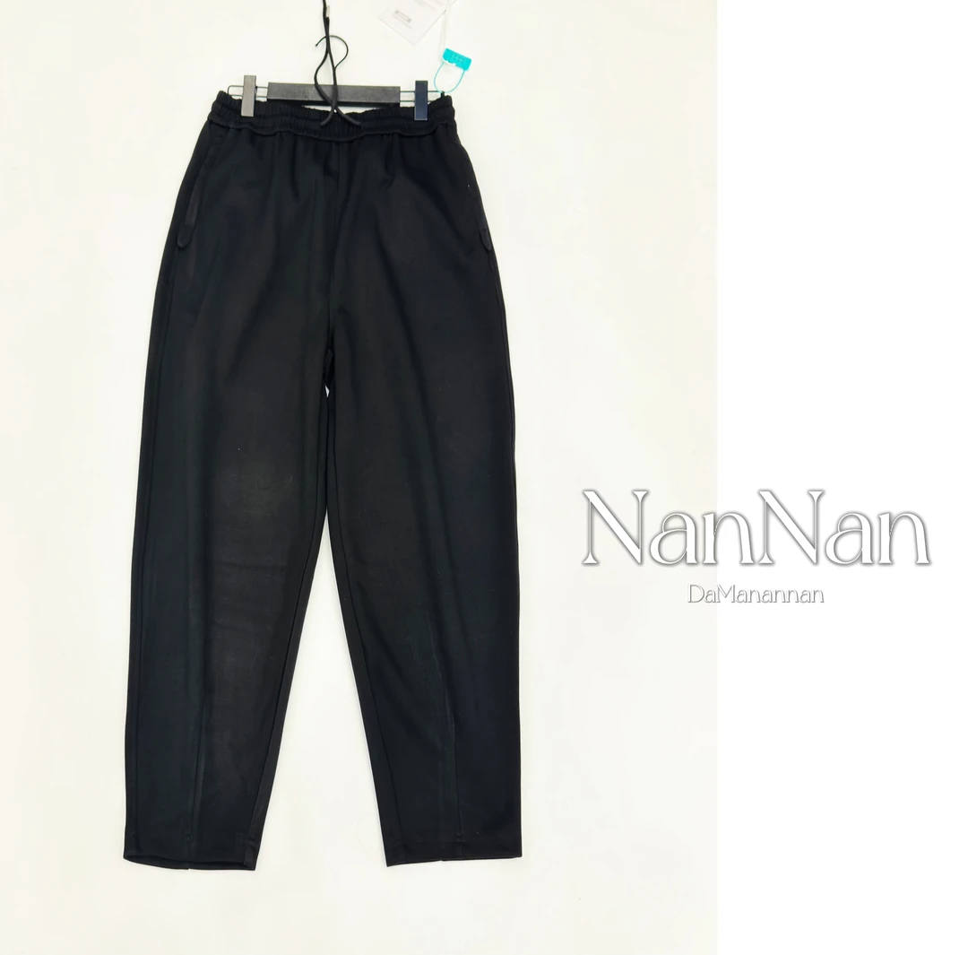 【楠楠推荐】(不加绒)松紧腰高弹侧兜显瘦萝卜裤B7184