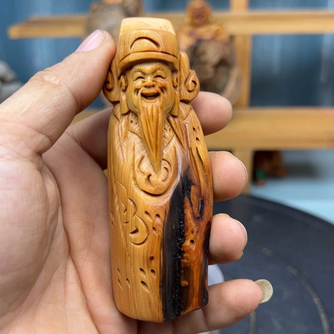 木尚***行崖柏木摆件手把件