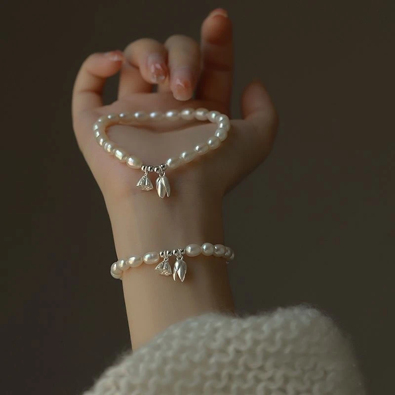 莲蓬两世欢手串手链女小众法式复古仿珍珠串珠轻奢百搭