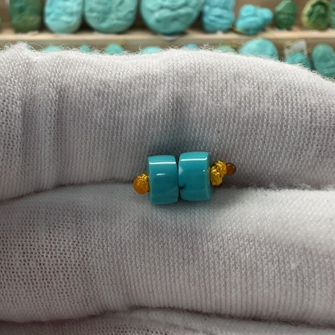 未镶嵌绿松石直切珠5.8x3.4mm