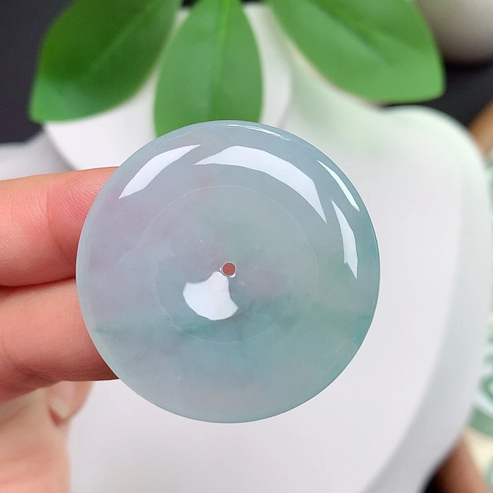 翡翠未镶嵌颈饰平安扣 34.9x6.1mm