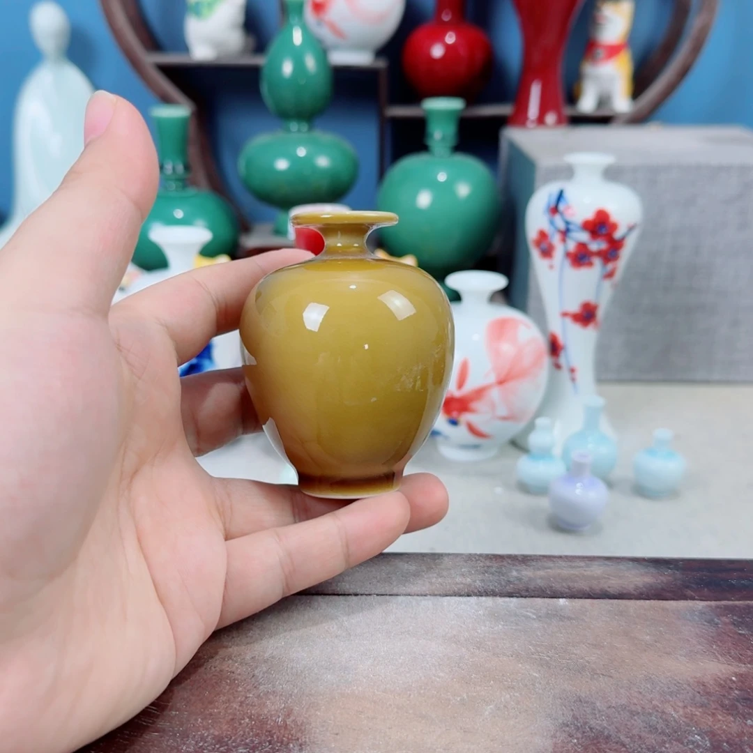 陶瓷手工小花器摆件