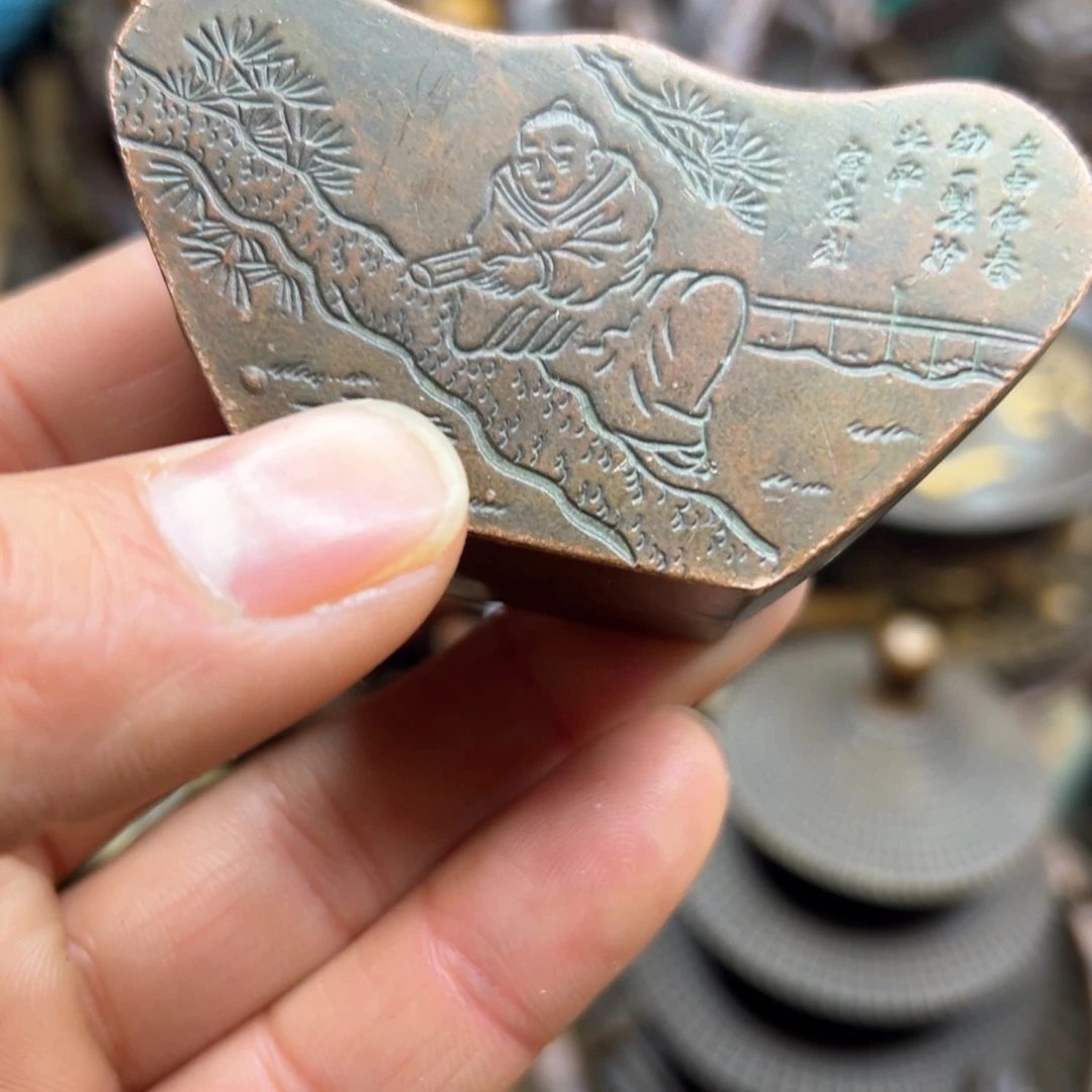 铜摆件欢迎欢迎你