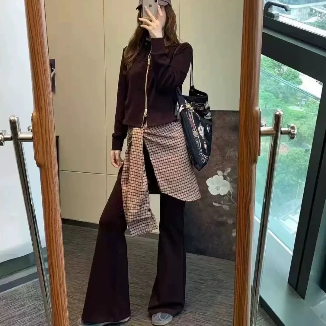 【V+】2025秋冬新款小众设计3件套套装上衣+长裤（5606）NO退NO换