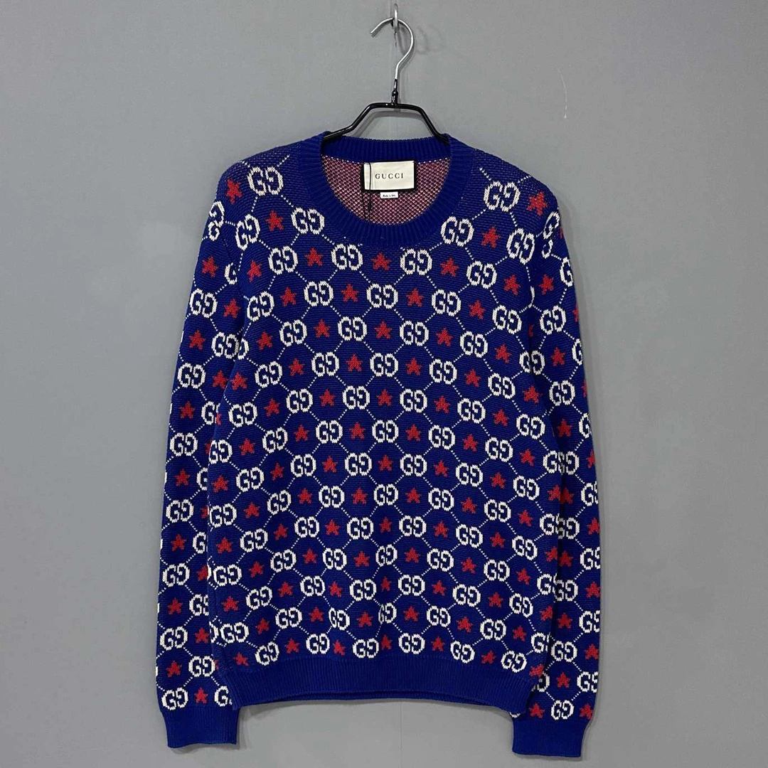 99新 GUCCI/古驰 针织满印星星羊毛衫/M码/86260