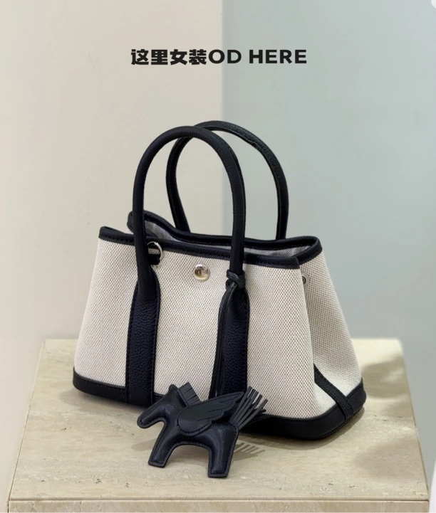 OD HERE 撞色手提单肩帆布托特包