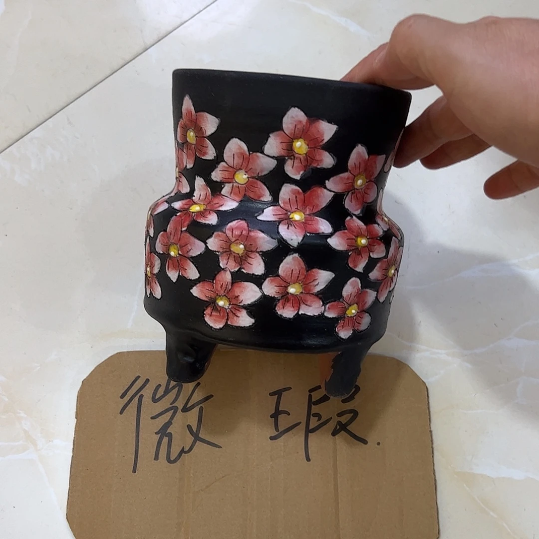 景德镇炫彩手绘口9.5高13.5