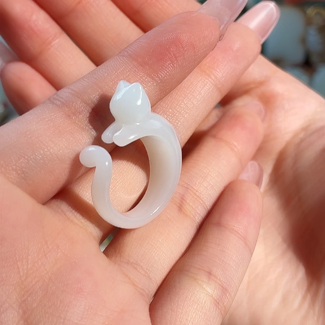 和田玉未镶嵌戒指T