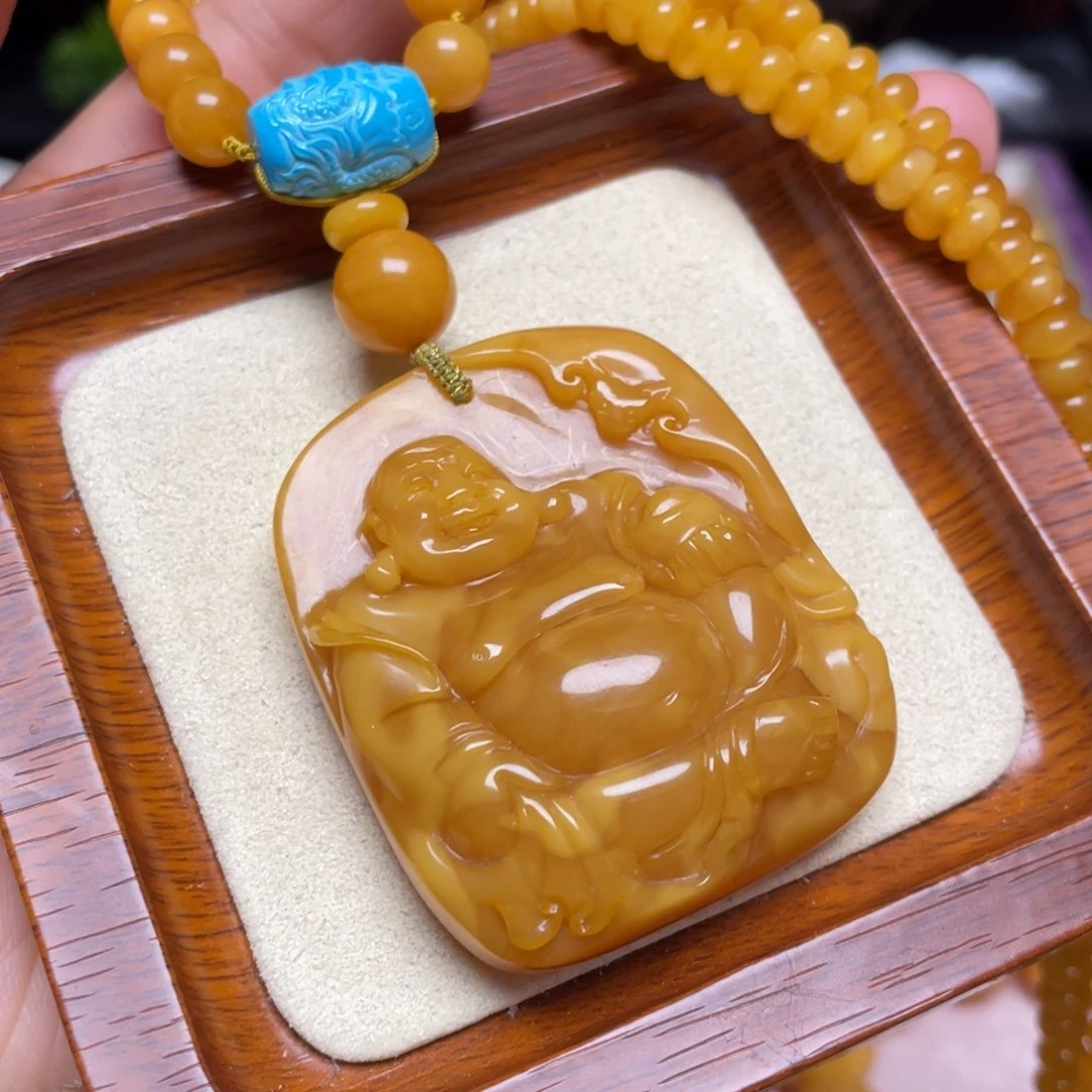 蜜蜡颈饰未镶嵌项链