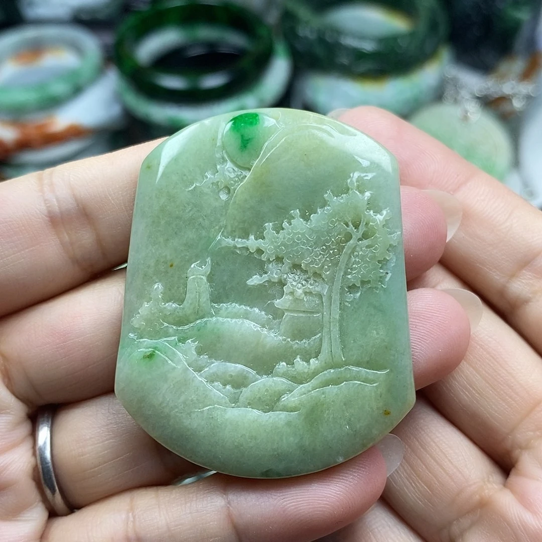 颈饰未镶嵌翡翠木**7牌子