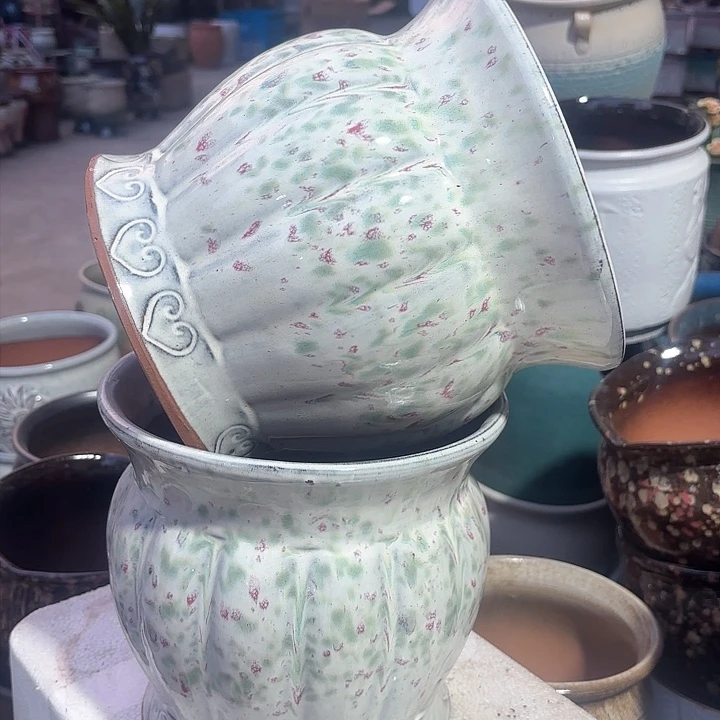 紫砂茶碗精品大南瓜两个口径20*20