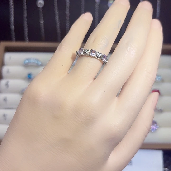 戒指银S925镶嵌紫晶