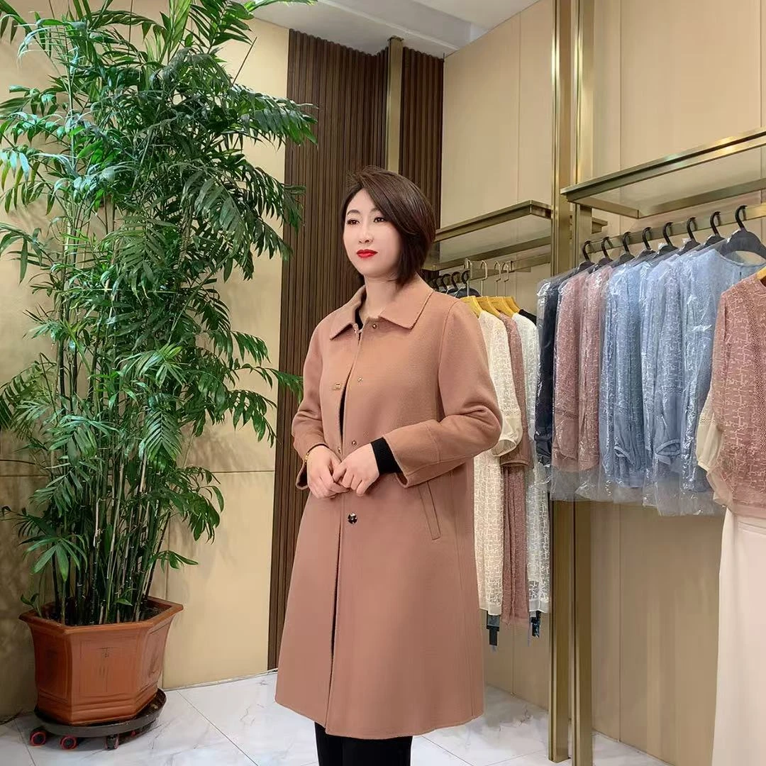 经典大气时尚短款盘扣显瘦百搭大衣98365