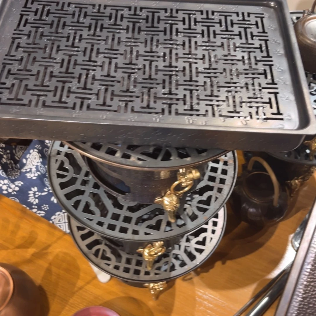石*复古窗花壶承手工锻打工艺