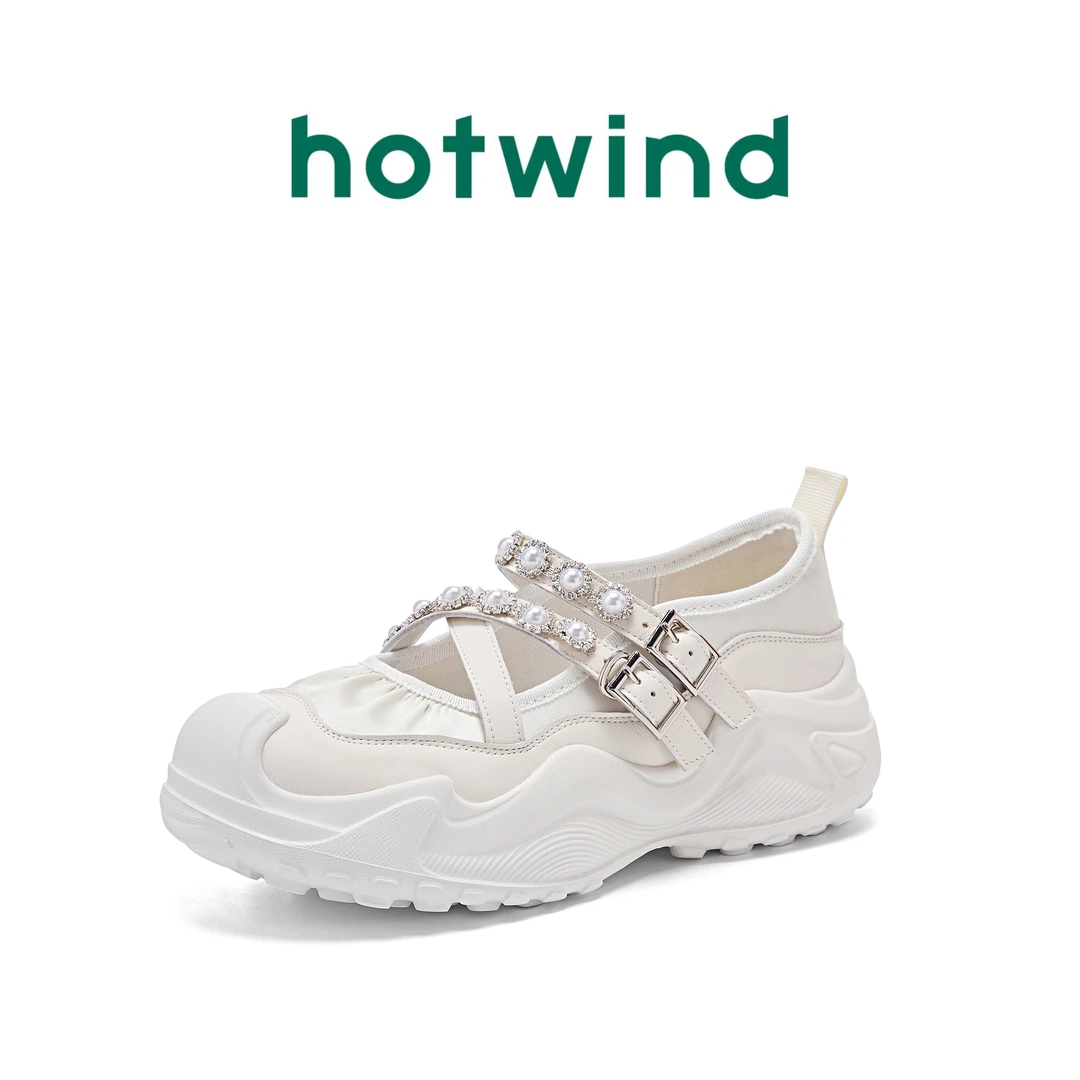 Hotwind/热风玛丽珍鞋女2025夏季新款厚底增高时尚休闲百搭运动鞋