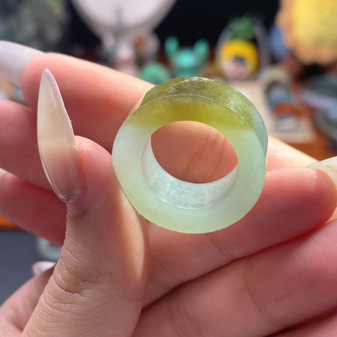 定制翡翠未镶嵌秋香色 13-17