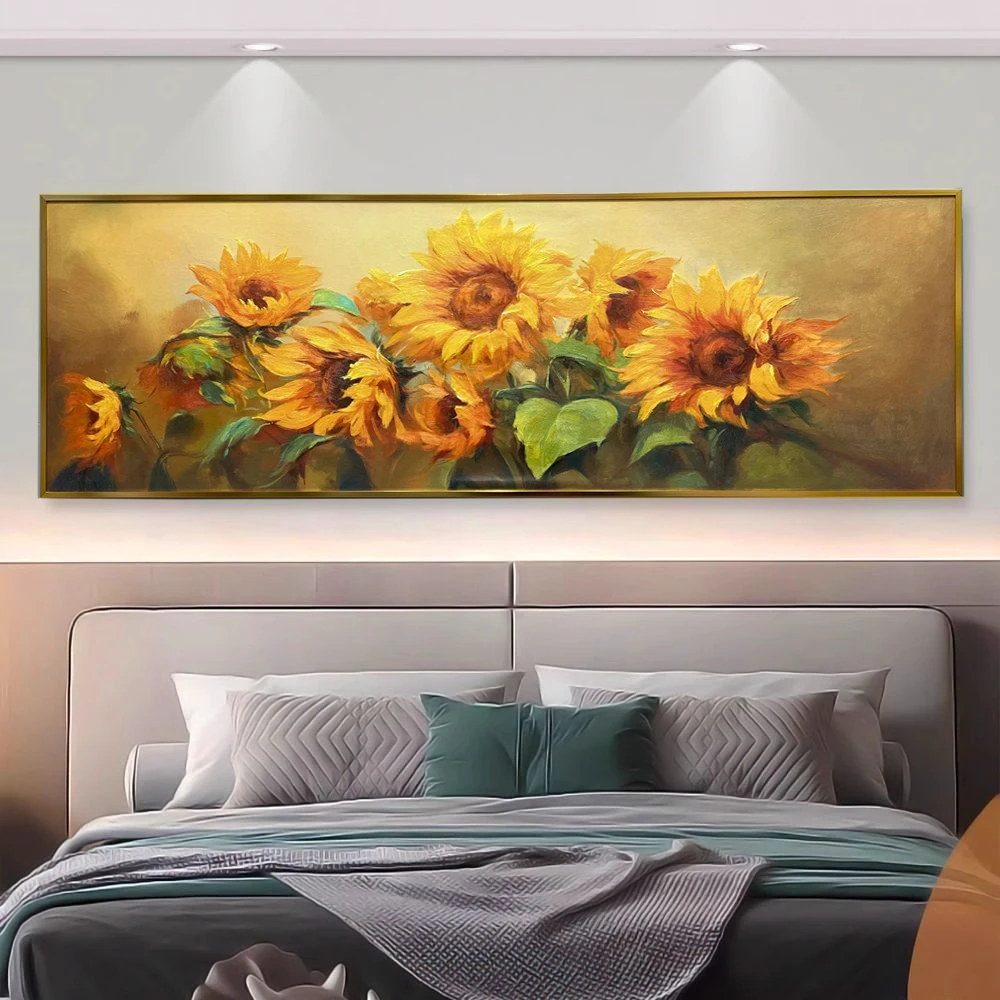 （暖梦一隅）床头挂画客厅现代装饰画墙壁装饰画高级感复刻肌理油画