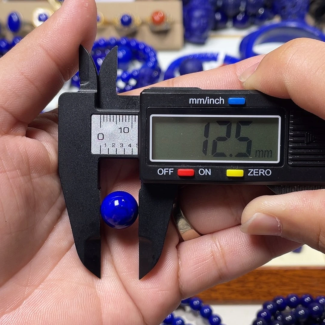 不***车青金石未镶嵌精品12.5mm单珠（无白极少金）